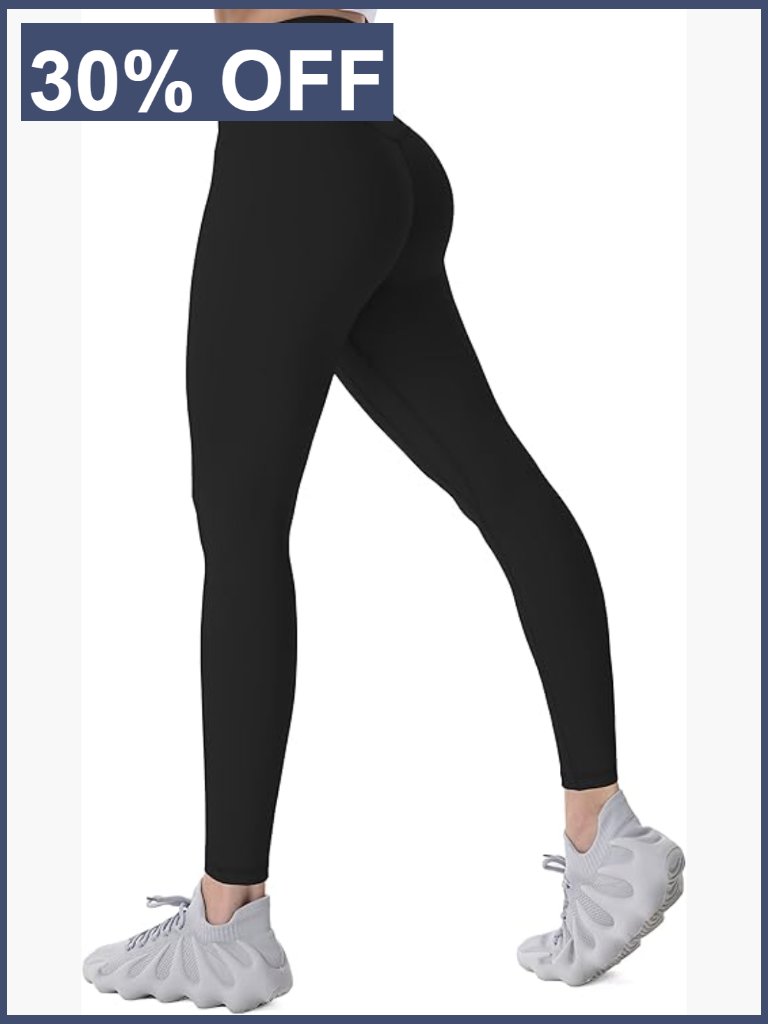 High Waist Tummy Control Workout Leggings 28" Inseam Lightweight Stretch